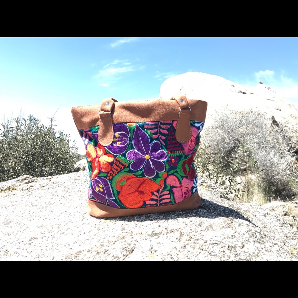 Mexican design tote bag from Chiapas - Picture 3 of 5